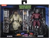 NECA - Mutant Teenager Ninja Turtles (Film 1990) - 7 Inch Scale Action Figure - Pack of 2 Splinter and Shredder - 1