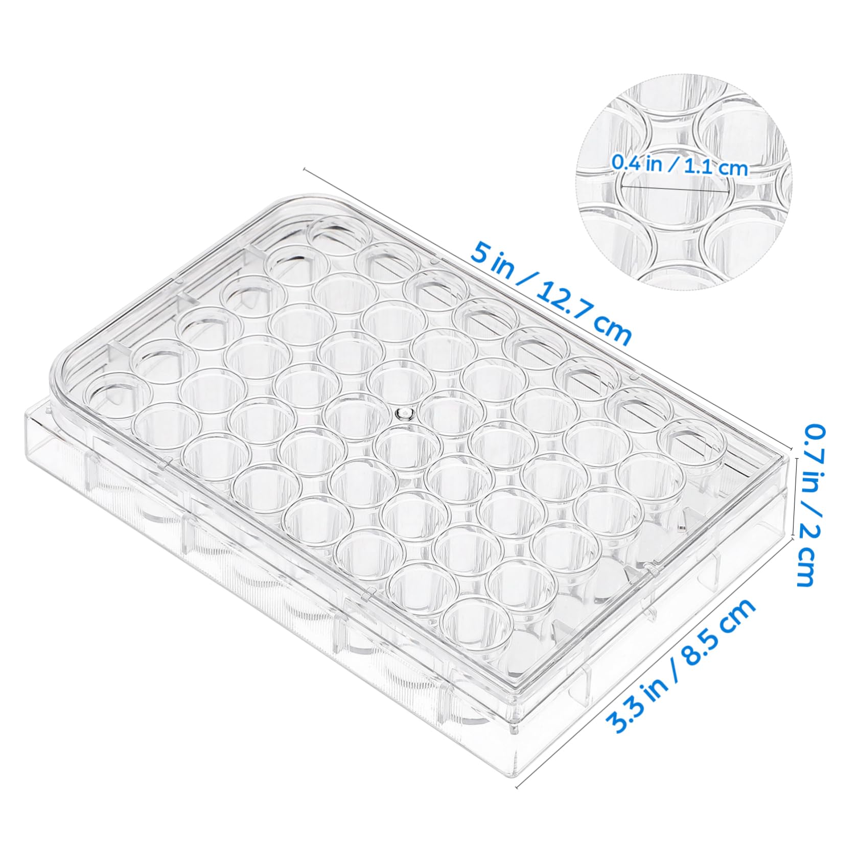 Gatuida Placa De Pocillos 15 Piezas De Cultivo Celular Plato Celúla Claro Propileno Junta De Cultivo Celular Microplacas Registro Poseedor Meseta Bandeja Para Capsulas Embudo 4k De Cultivo Para
