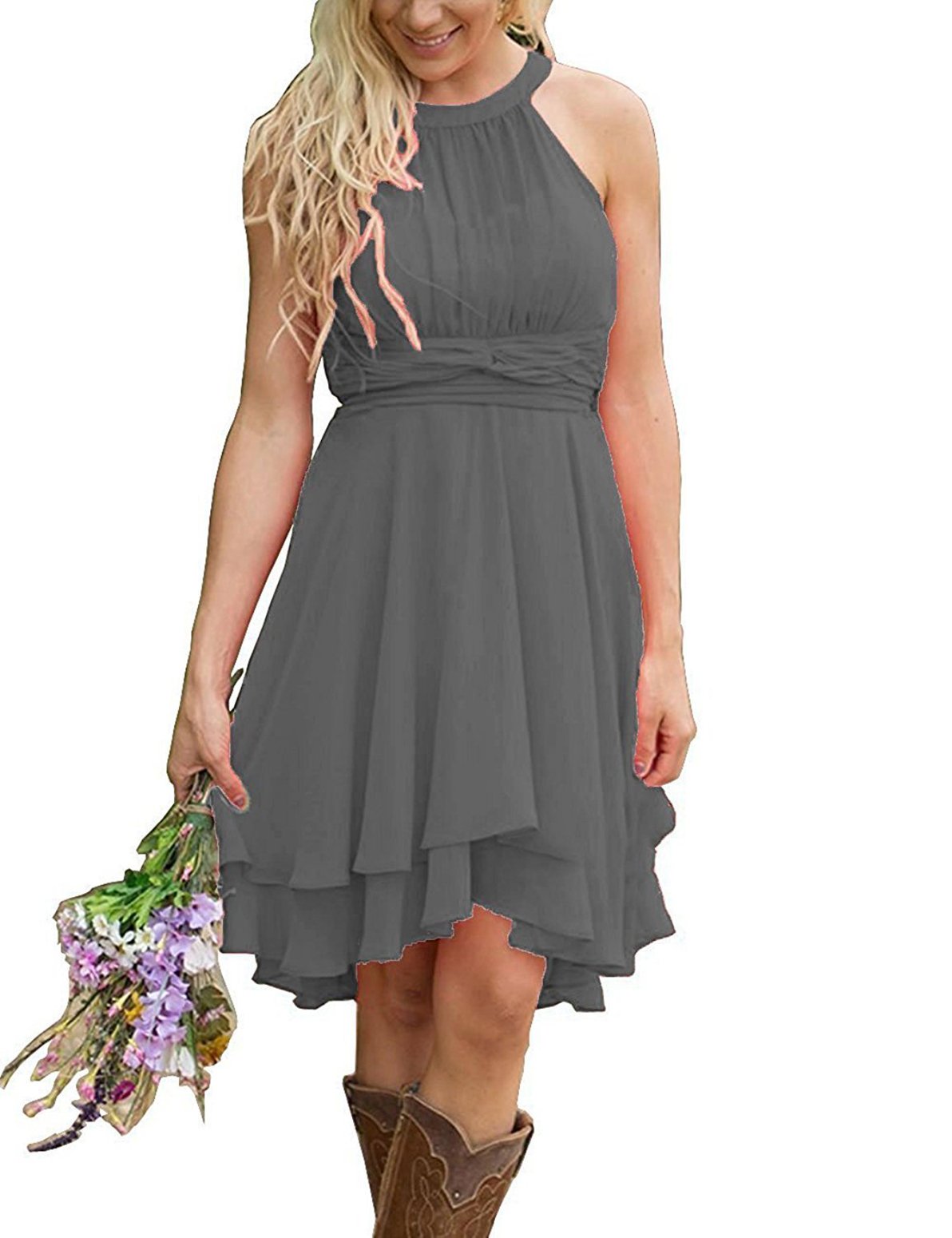Pewter Bridesmaid Dress The Dress Shop