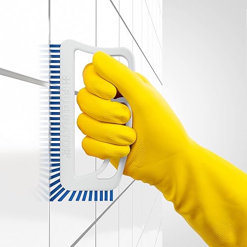 Miniatura 6 de Fuginator Cepillo de limpieza para azulejos y lechada cepillo de limpieza de cerdas de nailon rígido, limpiador de bañera y ducha para juntas de