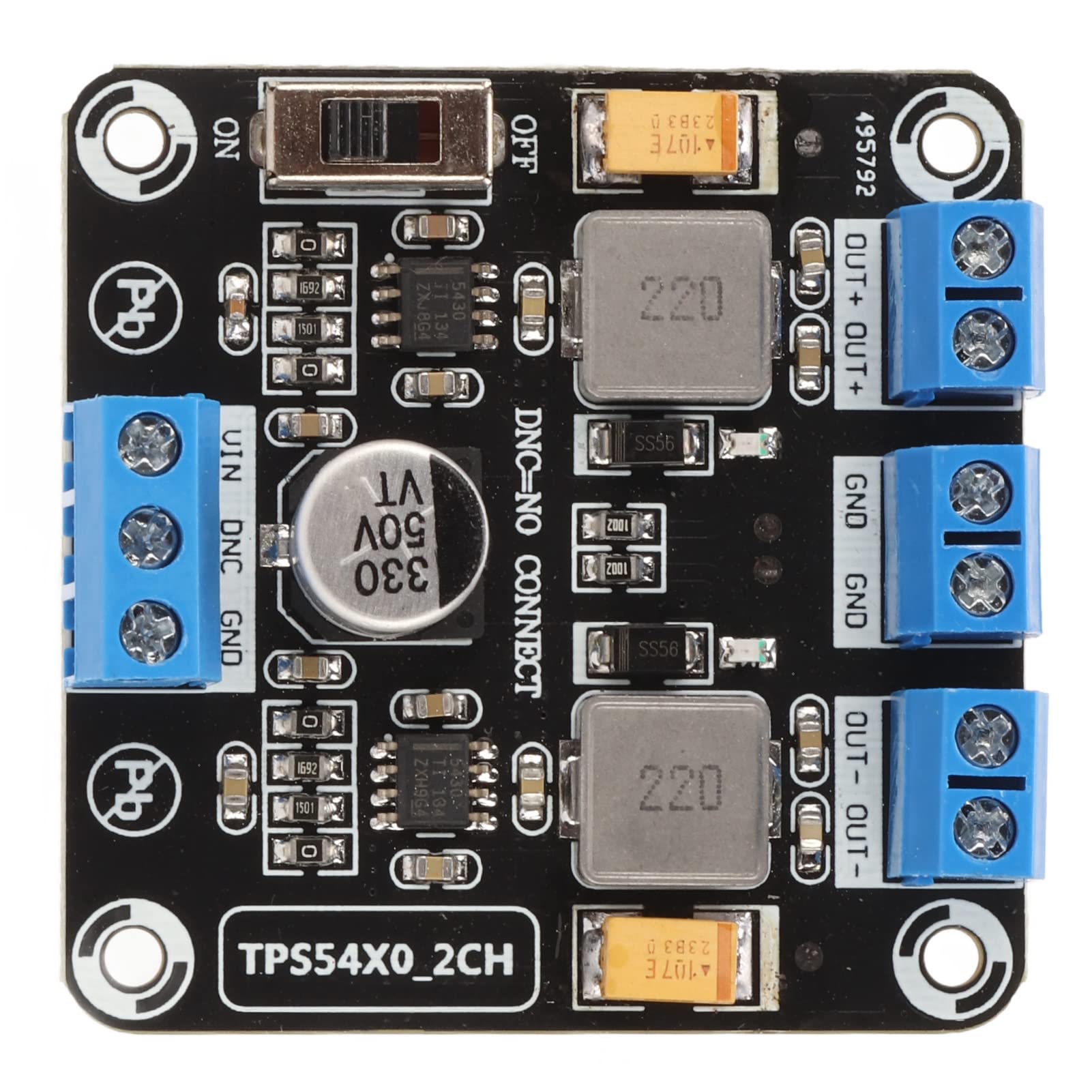 ASHATA Modulo a Doppia Uscita Positivo Negativo, Moduli a Doppia Alimentazione, TPS5430 12V 15V Protezione Connessione Inversa Modulo Convertitore di Tensione a Basso Rumore