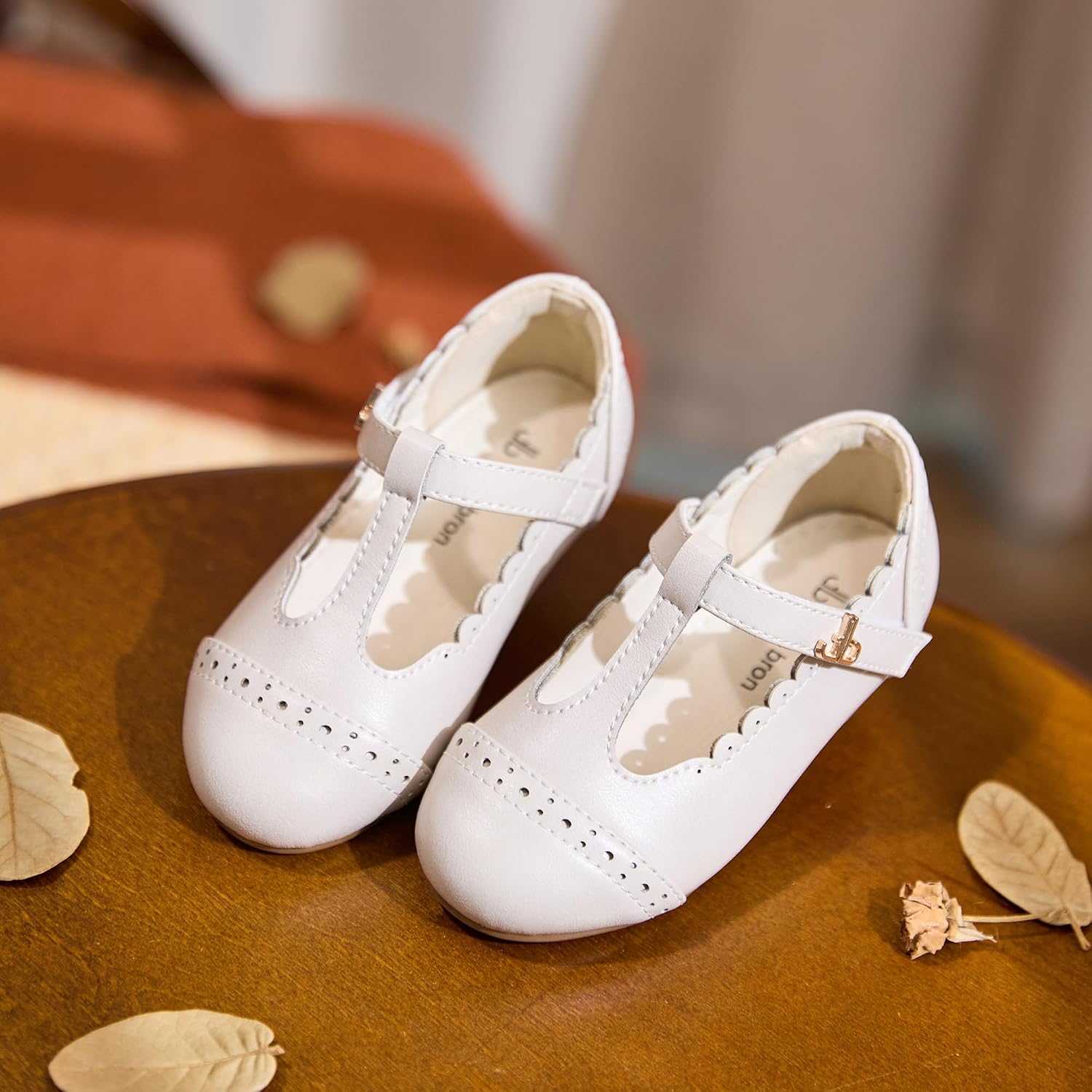 THEE BRON Mary Jane Shoes for Girls T-Strap Toddler Flats Patent Leather with Crafted Legacy