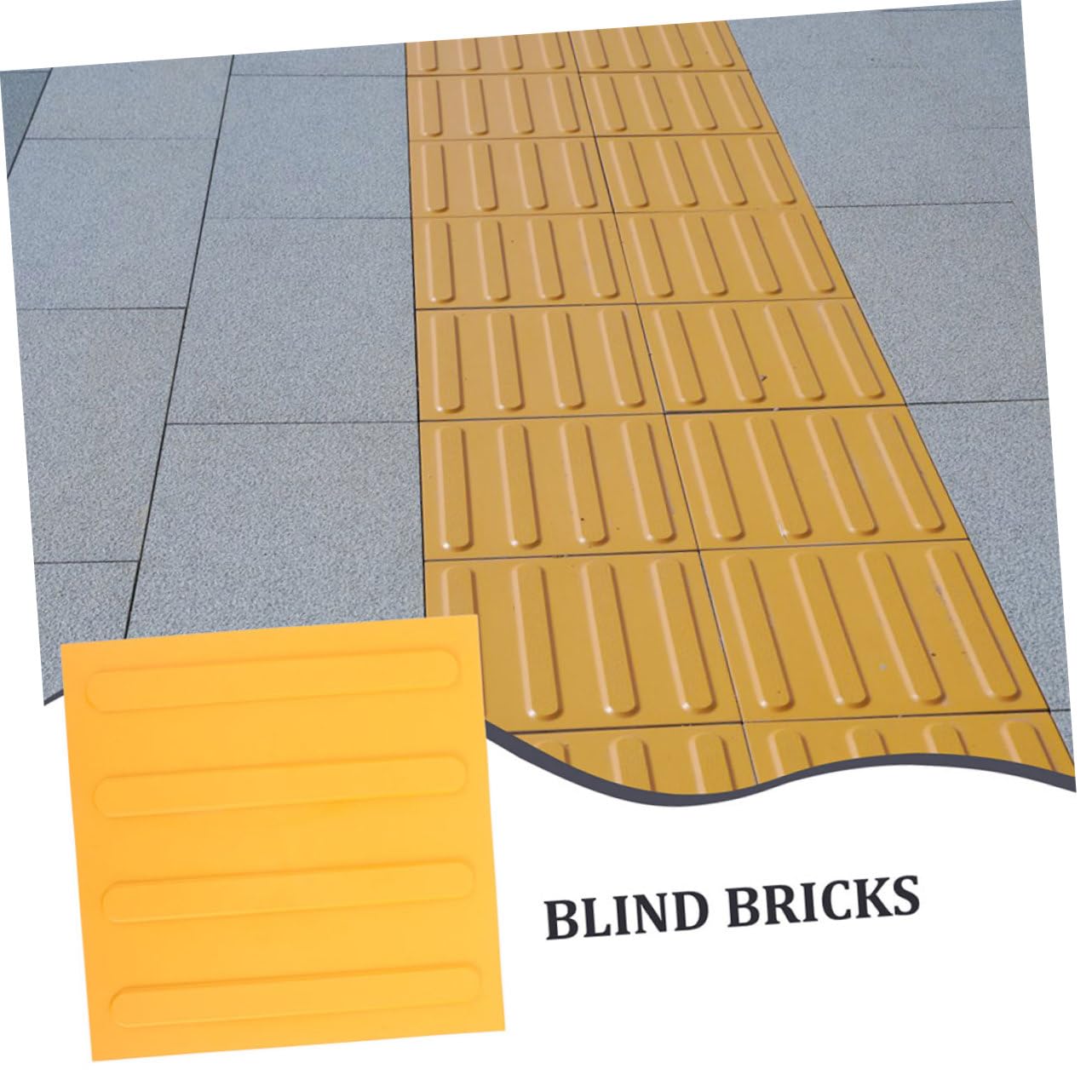 CHILDWEET Blind Brick Sidewalk Boards for Navigation Tactile Paving Tiles for Indoor and Outdoor Use Braille Markers for Pathway Paving Non- Design for Enhanced Safety
