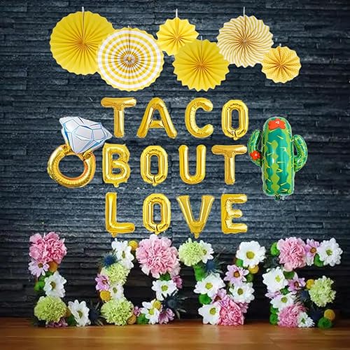 Miniatura 4 de Globos de amor de taco, letrero divertido para fiesta mexicana, boda, compromiso, despedida de soltera, suministros de decoración para despedida de