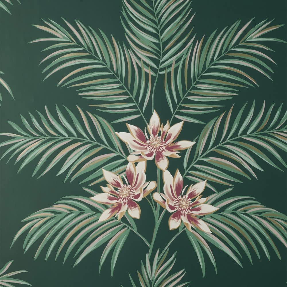 Fine Decor UK Bali Tropical Floral Emerald