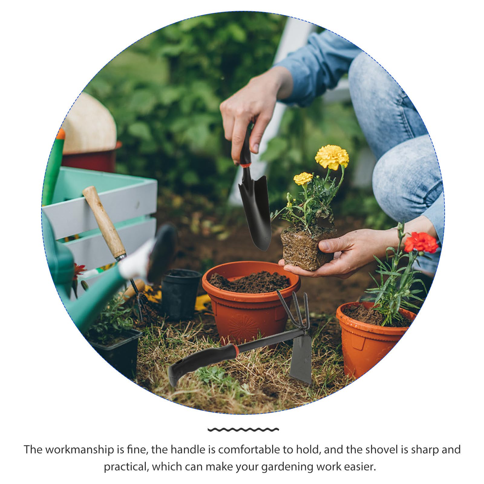 5 Pièces Pelle de Jardinage Multifonction Légère