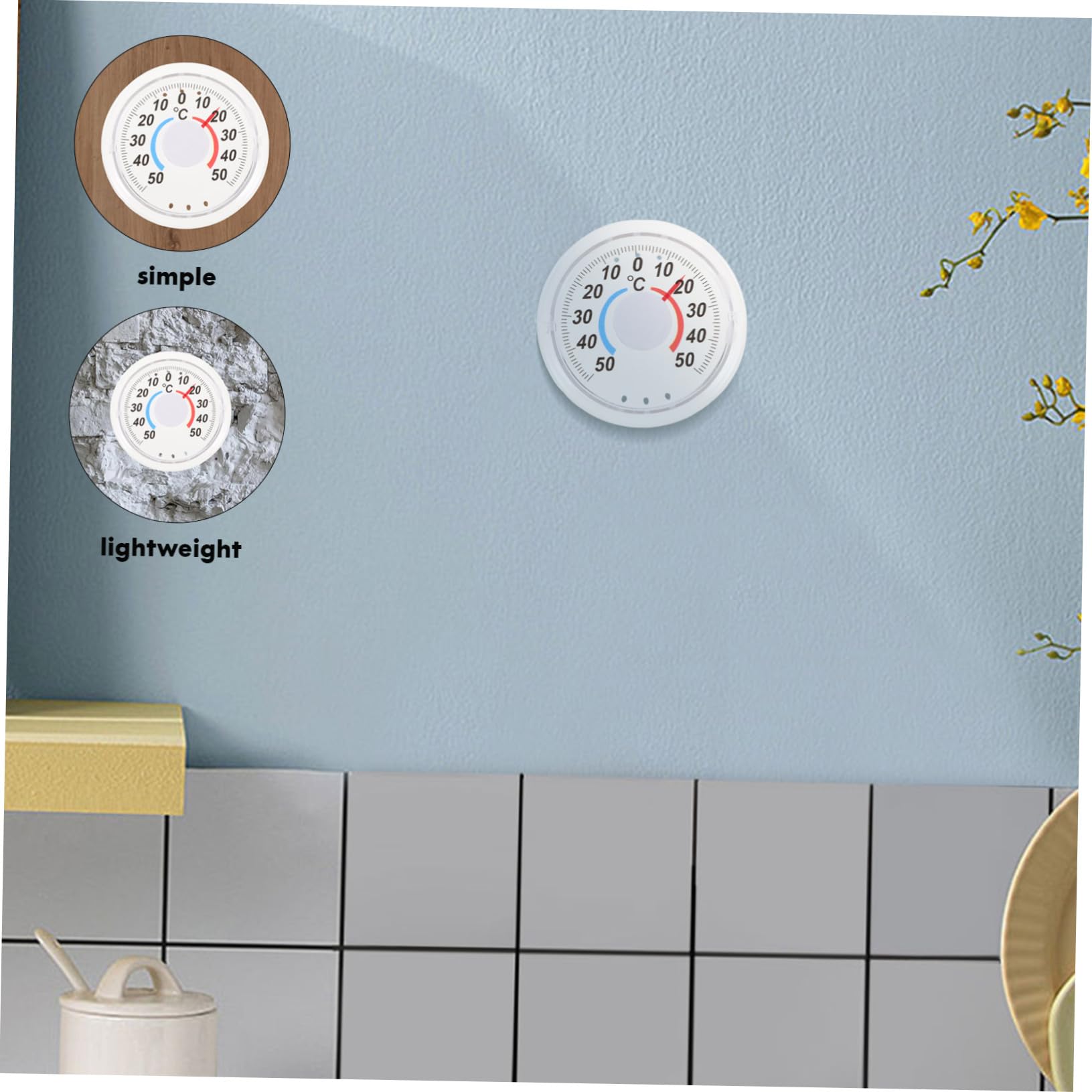 Abaodam 3 Set Termometro Per Il Freddo E Il Caldo Termometro Per Esterni Celsius Per Finestre Per Interni In Legno Da Appendere 3 pezzi * 3