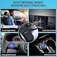 Vista 6 de Adaptador inalámbrico Android Auto, adaptador inalámbrico de coche para Android Auto, apto para teléfono Android, requiere autos Android con cable