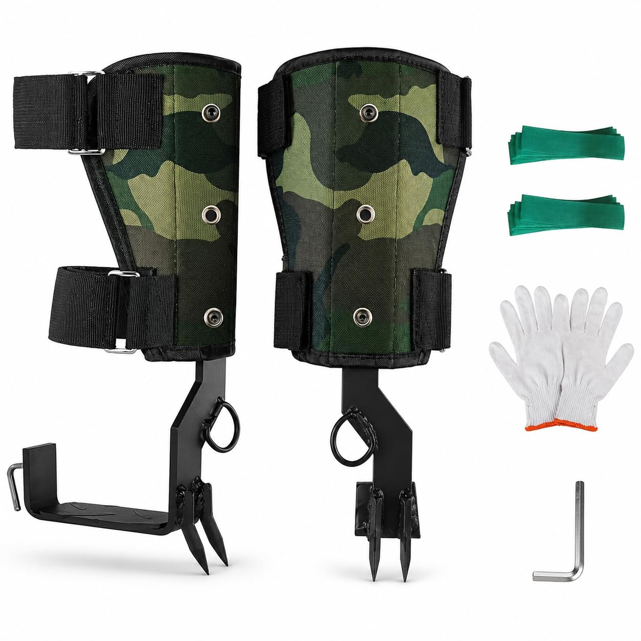 Crampons Escalade Arbre, équipement antidérapant et kit forestier pour chaussures d'escalade et camping