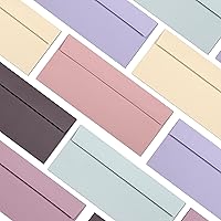 Vista 6 de Sobres de negocios, paquete de 120 sobres #10, 4 1/8 x 9 1/2 pulgadas, 6 colores pastel apagados