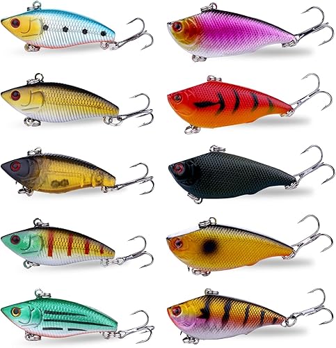 Fishing Lures Set Hard Sinking Fishing Lures with Tackle Box for Freshwater Saltwater Bass Trout Walleye Redfish