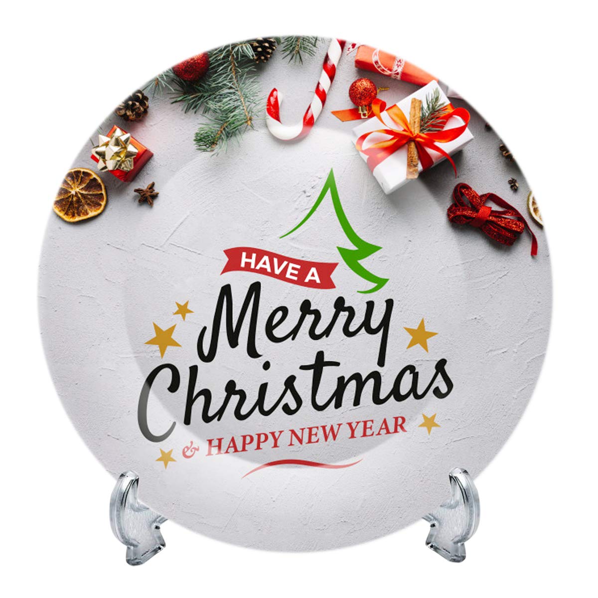 Ggsolution Rare Handcrafted 3D Ceramic Designer Decorative Plate with Stand