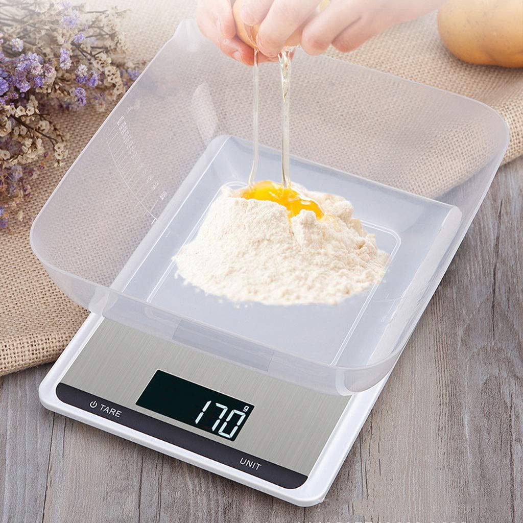 Báscula digital de bolsillo, minibáscula digital de precisión de 10 kg, acero inoxidable, función de tara for cocinar, hornear, frutas y verduras en casa.