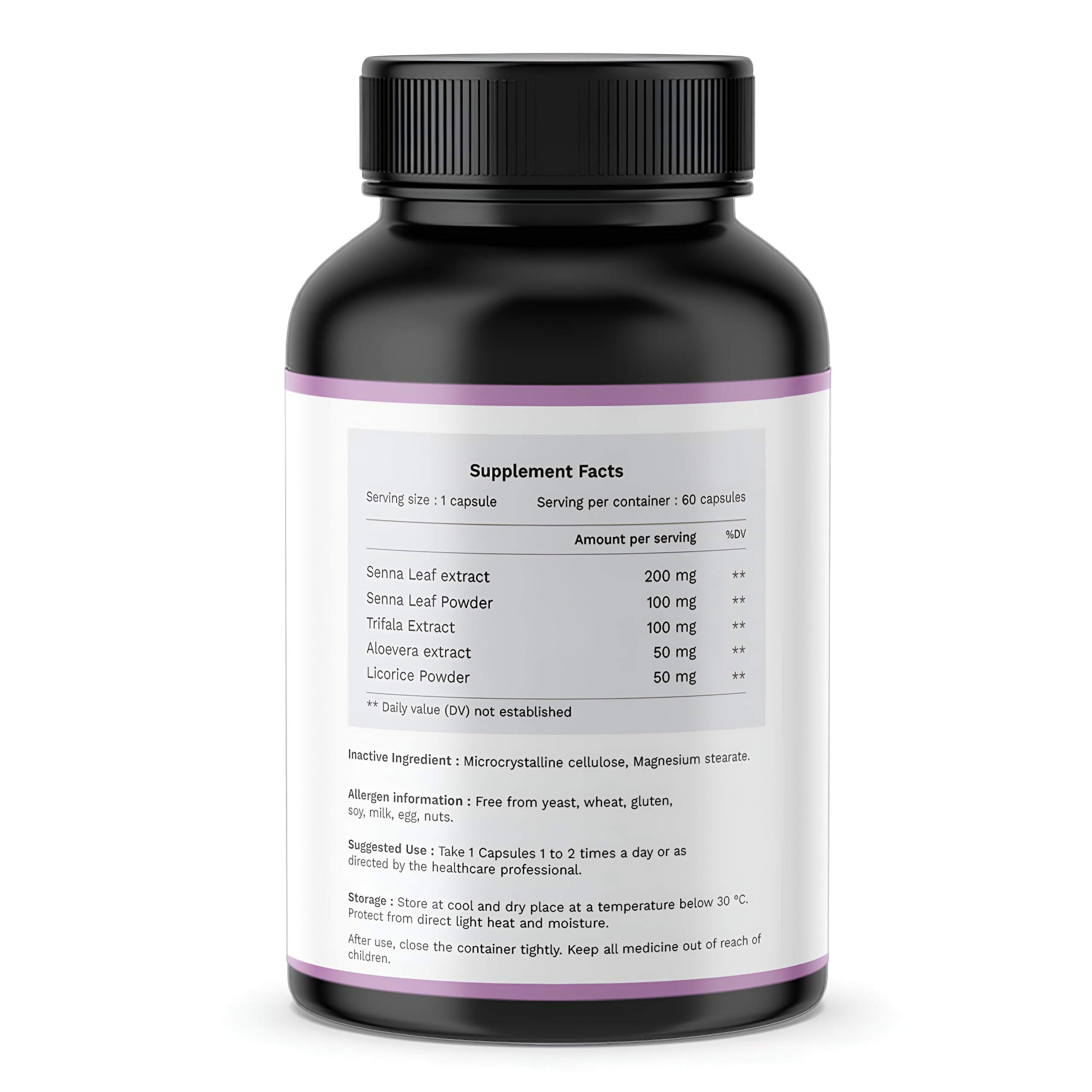 HEALPURE NUTRACEUTICAL Colon cleanser Using Senna, Triphala, Aloevera and Licorice - 60 Capsules