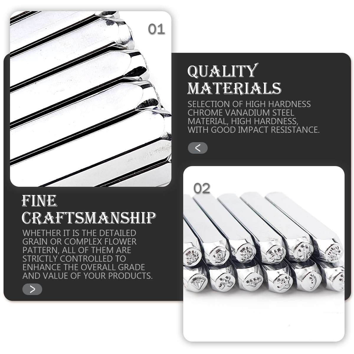 12Pcs Stamps Punch Set Metal Stamping Tools DIY Jewelry Making Punch Leather Wood Stamp Punch Kit 6mm Heart Flower Paw Snowflake Printing Hand Punch