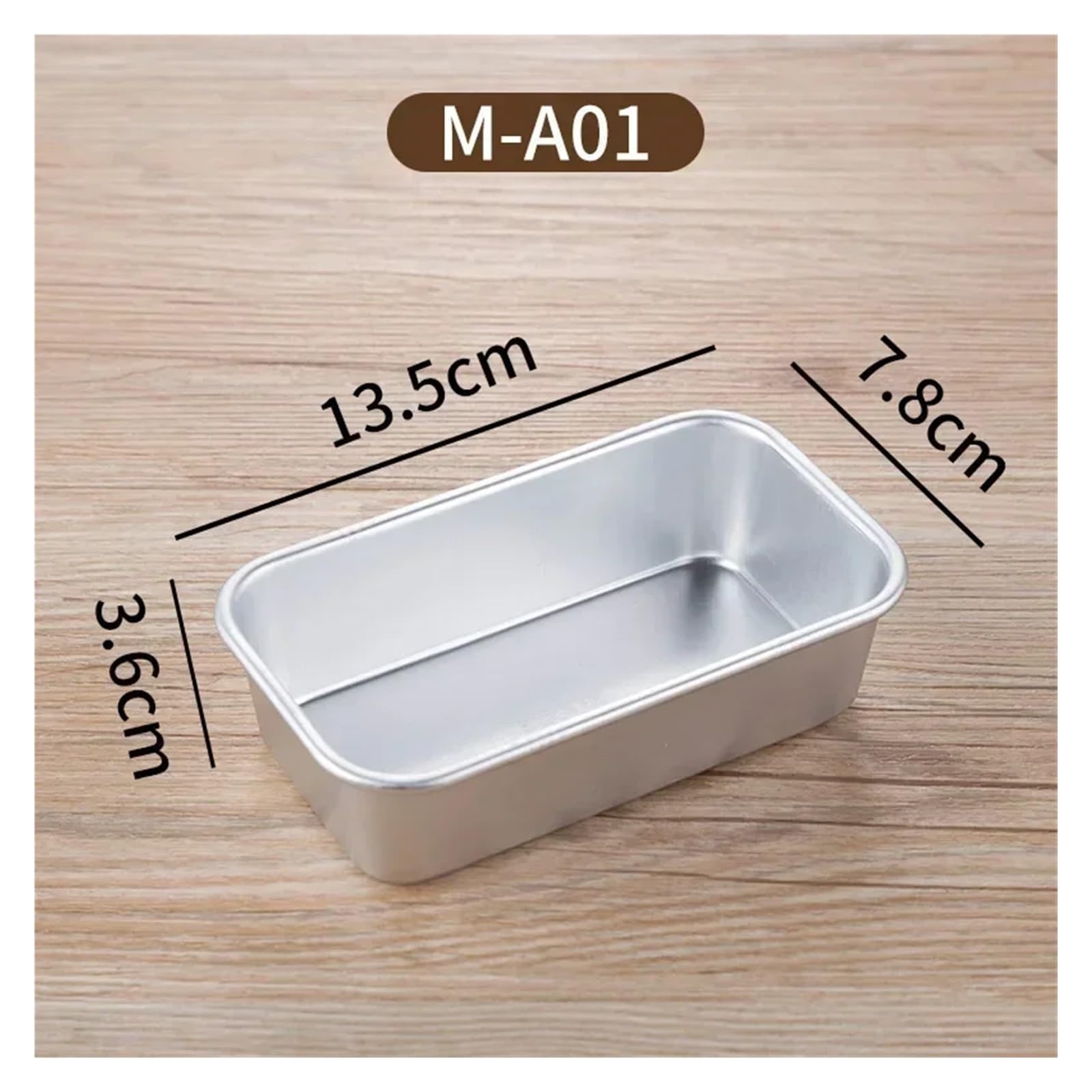 Genérico Juego de 5 moldes cuadrados de aleación de aluminio antiadherentes for hornear pan, queso, tartas y tostadas, ideal for hacer tú mismo en la cocina.