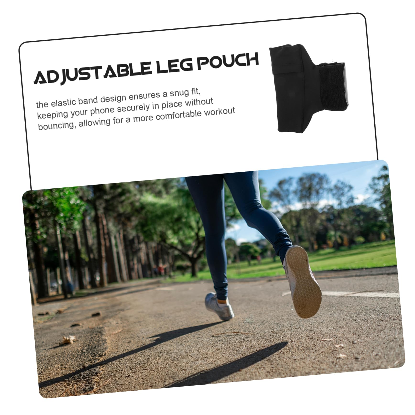 Pochette Jambe Élastique Ajustable Porte-Téléphone Portable De Sport Multifonction Pour Course Running Fitness Cyclisme Maintien Sécurisé Confortable
