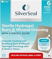 Vista 9 de Apósitos para quemaduras y heridas SilverSeal Almohadillas de hidrogel con X-Static Silver Calmantes, húmedas y protectoras Para quemaduras