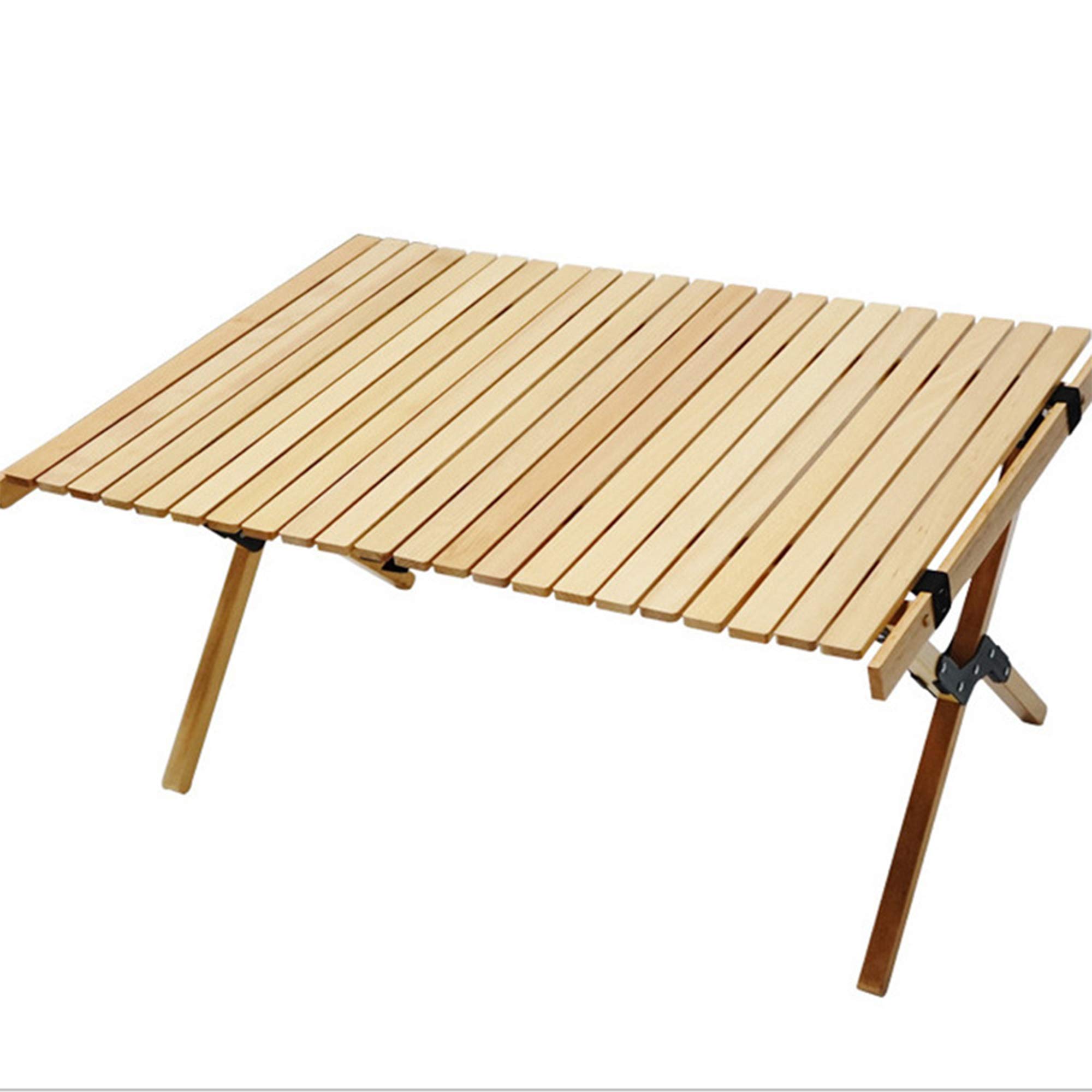 Tavoli da Campeggio Portatili in Legno Massello Tavolo Avvolgibile con Borsa da Trasporto Facile per Esterno, Campeggio, Spiaggia, Cortile, Barbecue, Feste, Patio, Picnic,S(90 * 60 * 45CM)