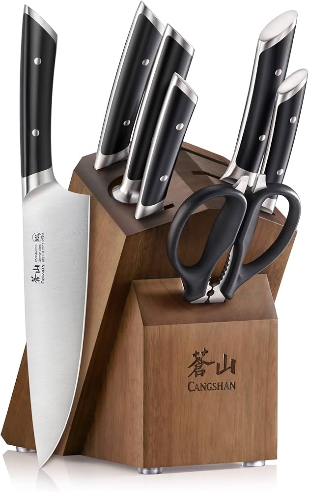 Amazon.com: Cangshan HELENA Series German Steel Forged Knife Block