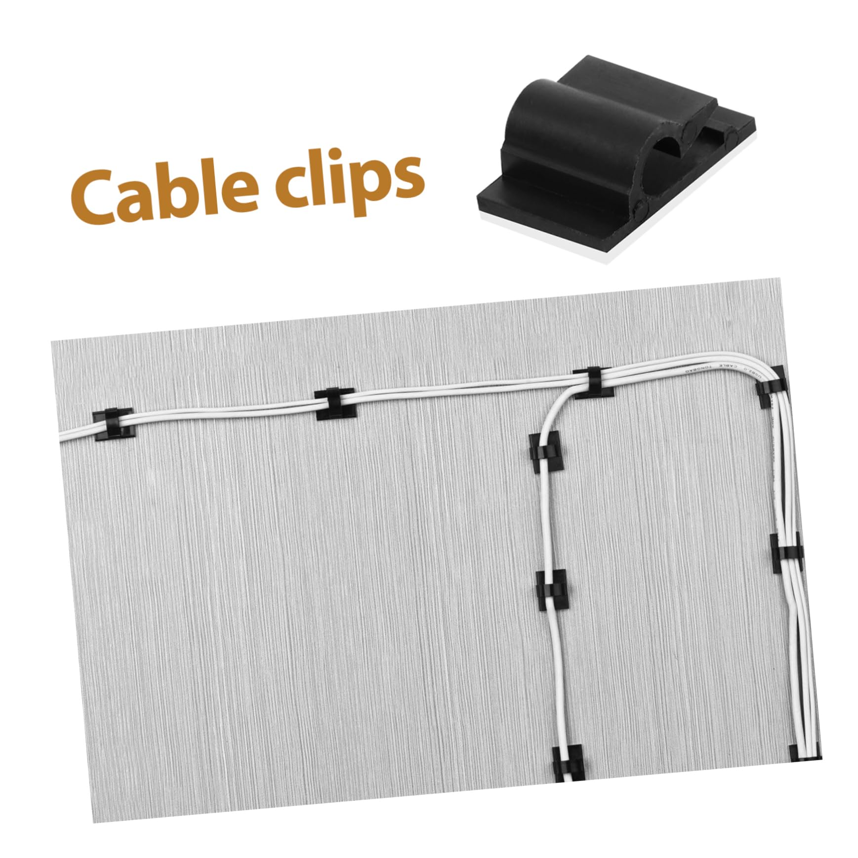 Pa66 Clips Auto-adhésifs Câble 100 Pièces en Noirs