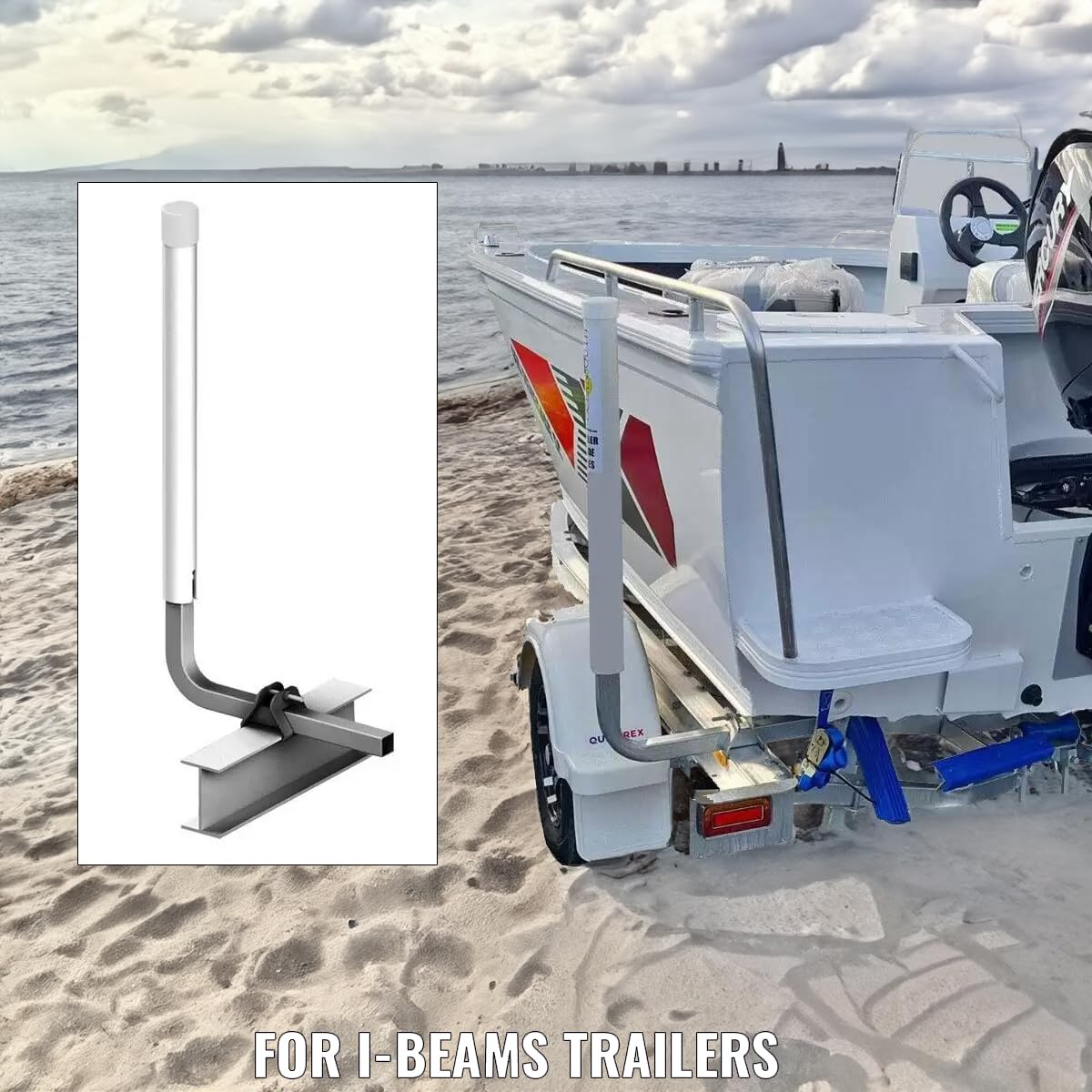 Oceansouth Anhängerführungsstangen für I-Träger-Anhänger