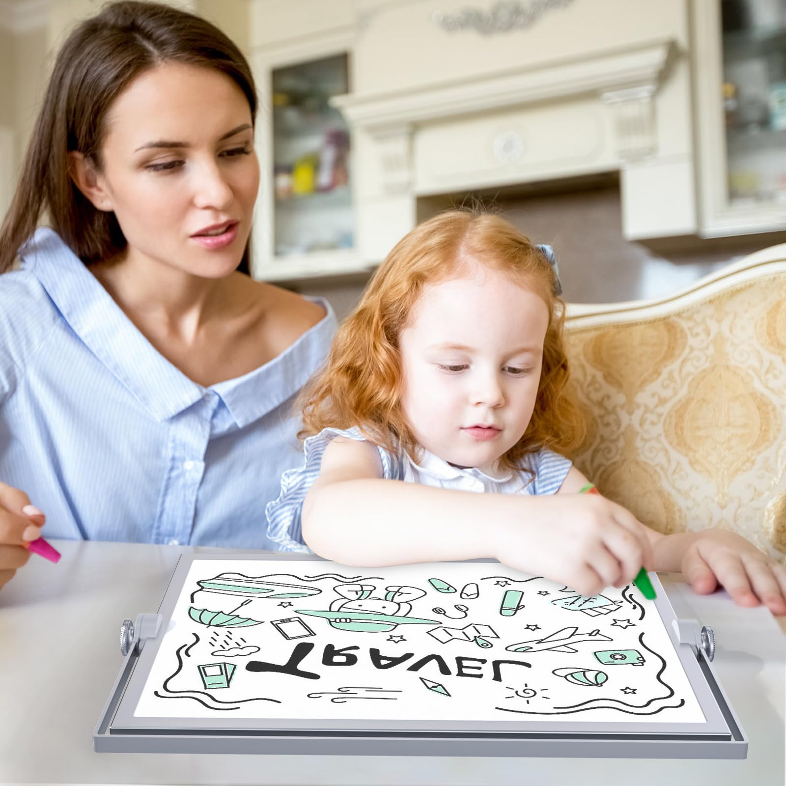 Biała tablica suchościeralna, magnetyczna tablica na biurko 40 x 30 cm ze stojakiem, 8 markerów, 4 magnesy, 1 gumka, przenośna dwustronna biała tablica sztaluga dla dzieci, lista rzeczy do