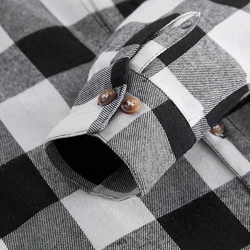 Miniatura 5 de Spring&Gege Camisa casual de franela de manga larga con botones para niños (2-14 años)