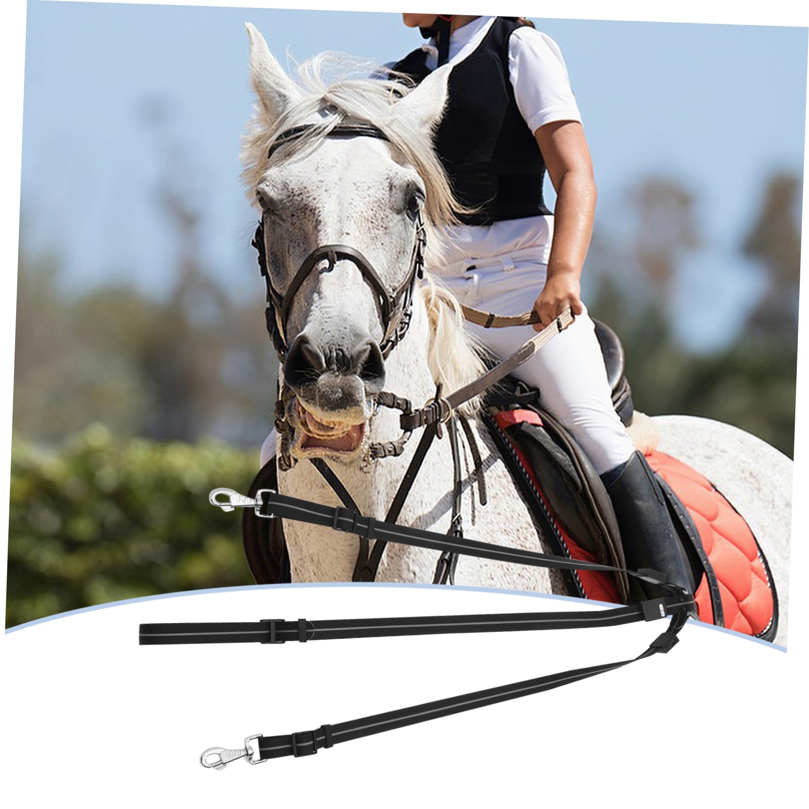 Happyyami Collar Pechera Led Para Caballo Correa Luminosa Cuerda Tracción Accesorio Equitación
