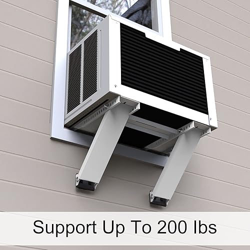 Miniatura 8 de Air Jade Soporte de aire acondicionado de ventana, soporte de CA para ventana sin taladro, resistente, fácil instalación, no requiere taladrar,