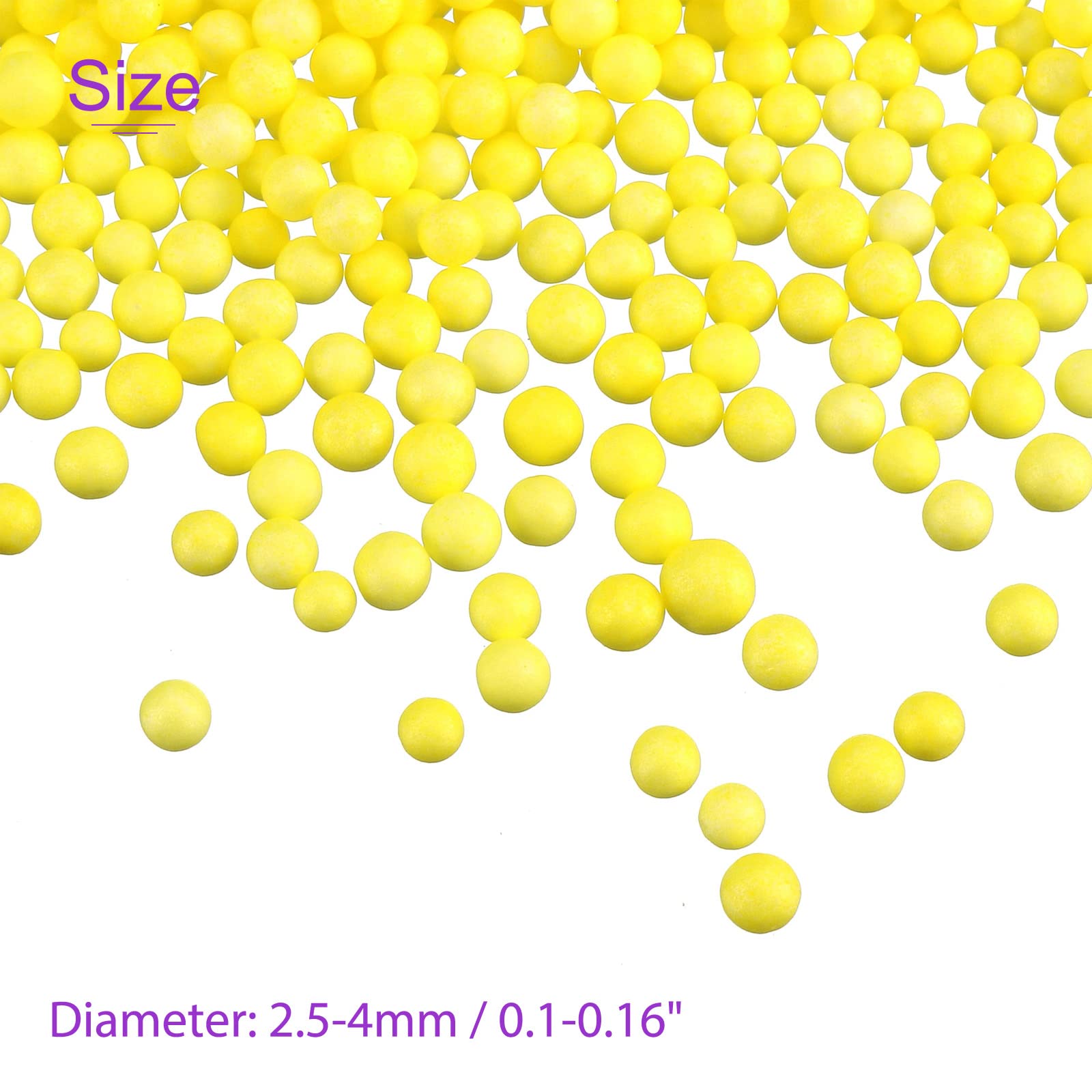DMiotech 1Paquet 0.1-in Mousse Perles Balle Polystyrène Rond Mousse Boule Lumière Jaune pour DIY Artisanat, Arts, Fête Décoration DMiotech 1Paquet 0.1-in Mousse Perles Balle Polystyrène Rond Mousse Boule Lumière Jaune pour DIY Artisanat, Arts, Fête Décoration