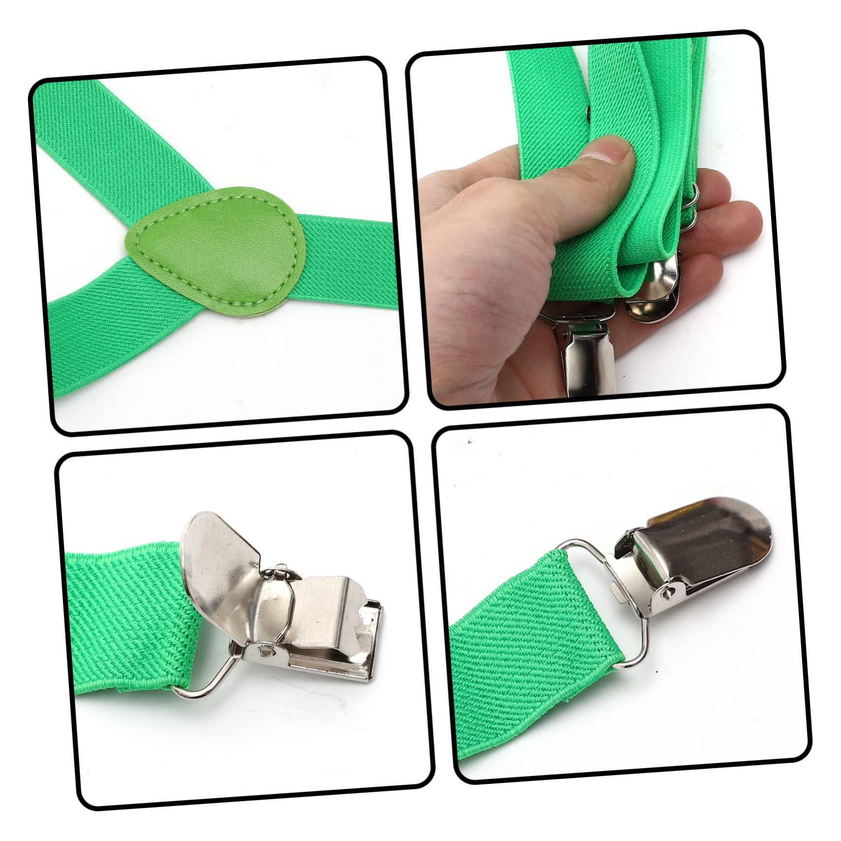 CALLARON Sangle Élastique Bretelles Accessoires De Festival Hommes Délirer Accessoires Rave St. Accessoires De Costume De Patrick Day Tenue Rave Néon Chiffon Green
