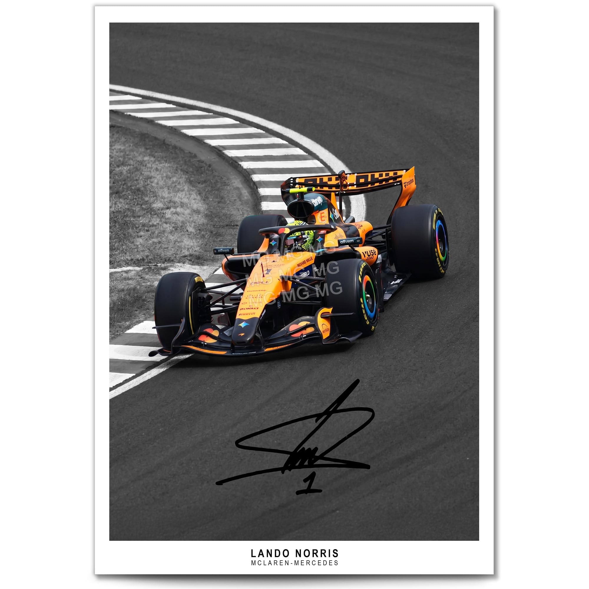 Lando Norris signed photo F1 Helmet 2026 Season Poster Print Autograph Framed Display Memorabilia Gift (Car 2026, A4 Print (Unframed))