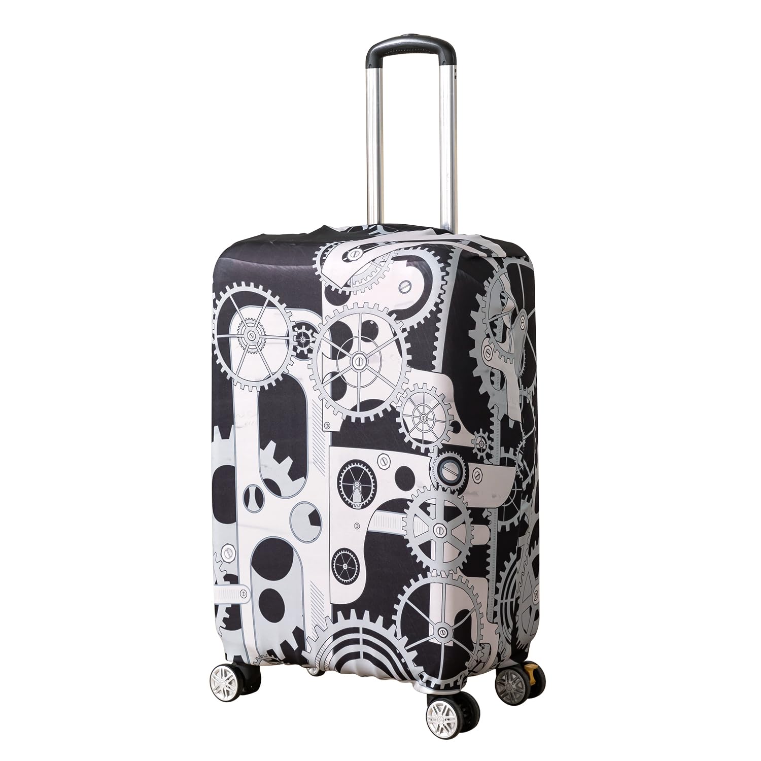 HOKIPO Suitcase Covers for Trolley Suitcase, 220gsm Durable and Washable, Large (26-27inch) - Gear Motion (AR-6345-D3)