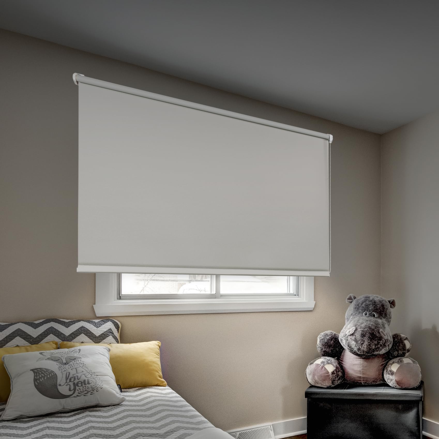 Tenda A Rullo Giorno/Notte 55x150cm - Oscurante Senza Forare, Doppio Strato, Fissaggio A Clip