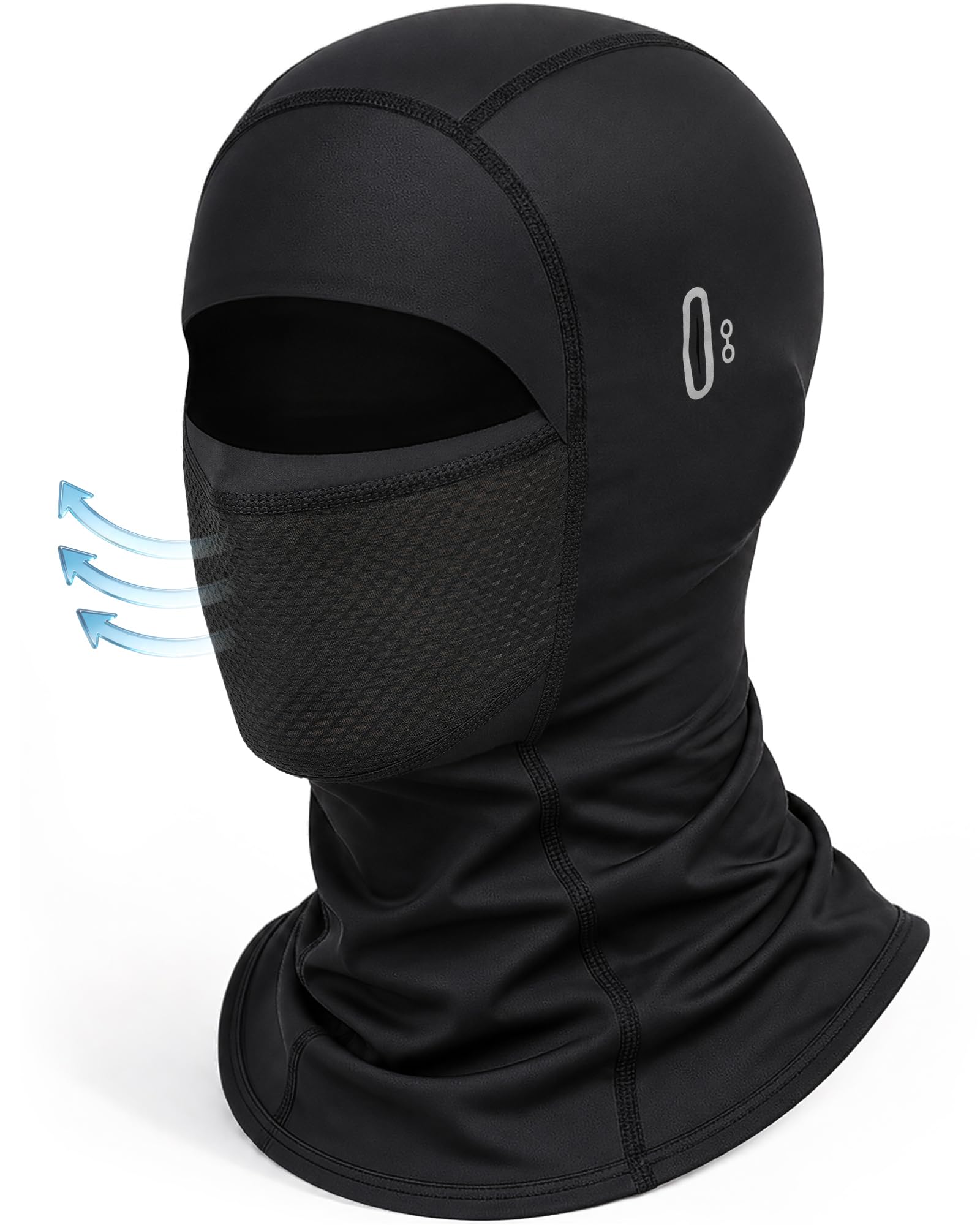 Awumbuk Sommer Sturmhaube Motorrad mit UV-Schutz, Atmungsaktiv Elastisch Balaclava Fahrradhelm für Herren & Damen, Gesichtsmaske Brillenlöchern für Fahrrad Arbeit Laufen Outdoor Sport
