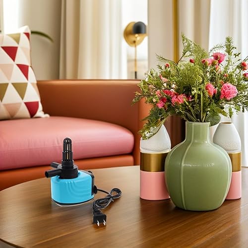 Miniatura 8 de Angoily Bomba de oxígeno silenciosa para acuario con fabricante de ondas y circulación de agua, bomba sumergible compacta para tanque de peces para