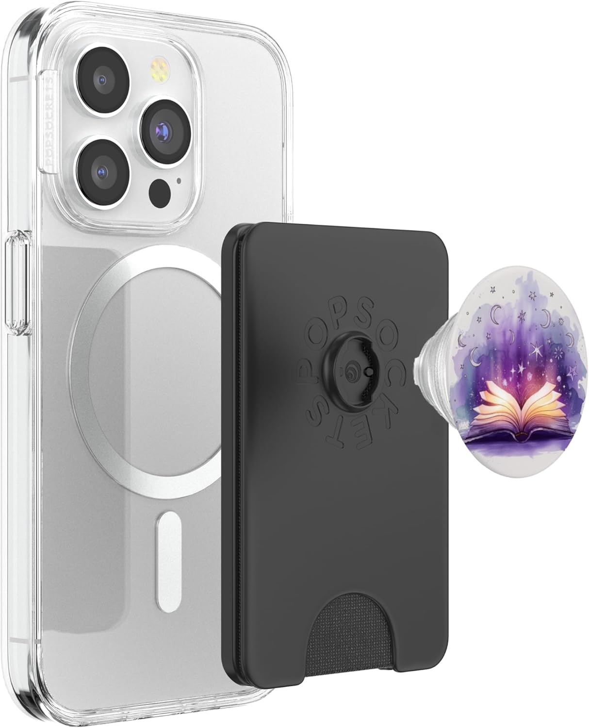 Purple Bookish PopSockets PopWallet for MagSafe