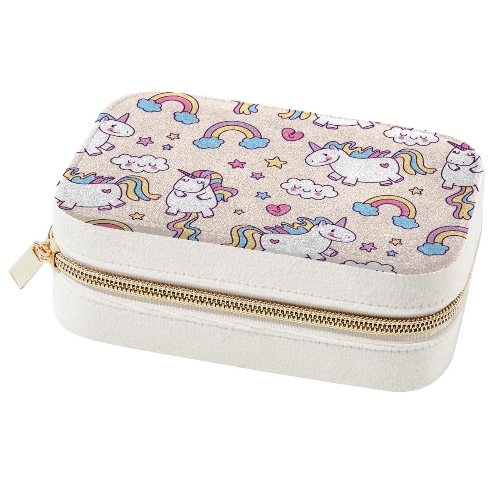 Boîte à bijoux portable anti-nœud pour colliers et bagues fille