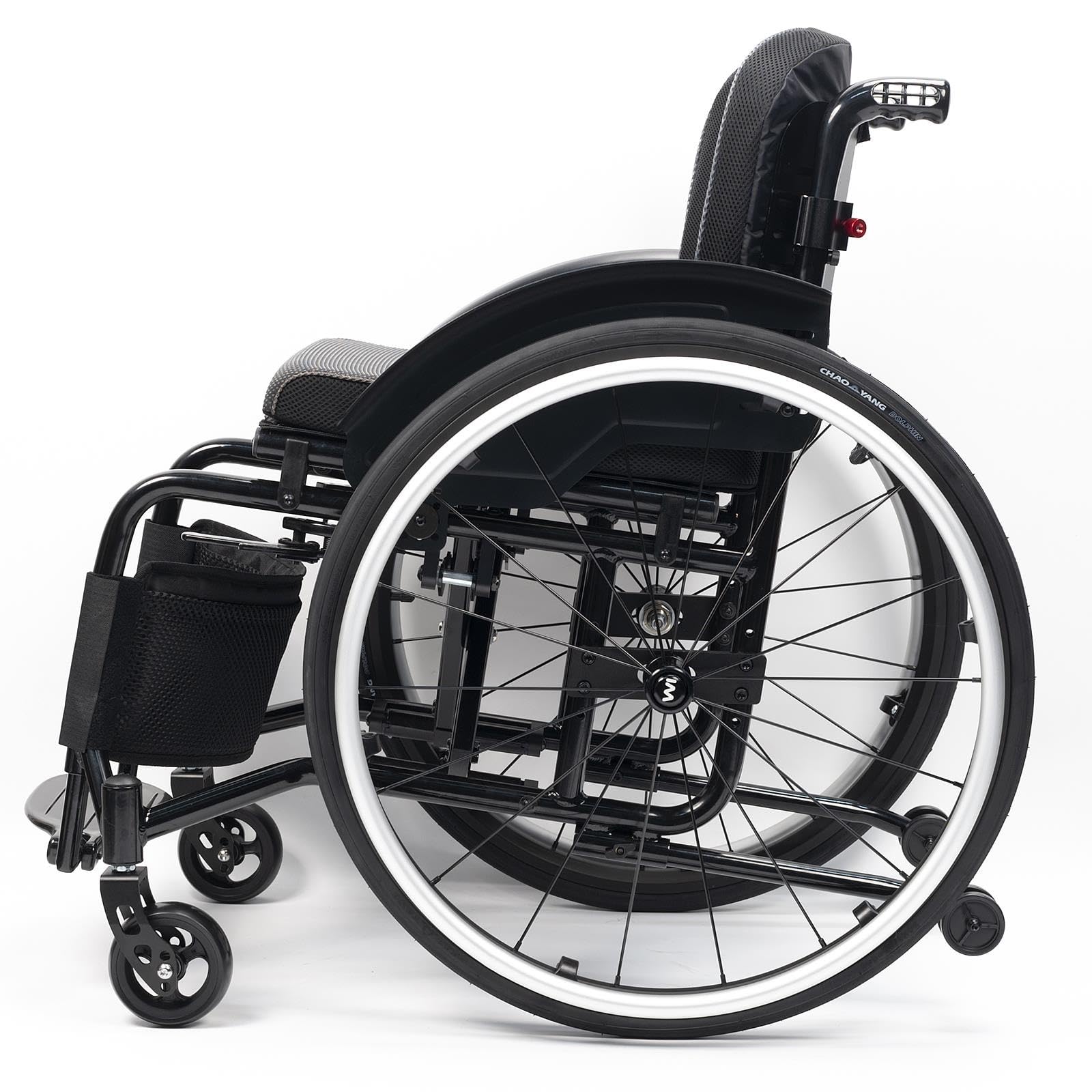 Silla de ruedas deportiva ligera todo terreno, silla de ruedas plegable