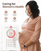 Vista 6 de Relojes inteligentes para mujer (Android/iPhone), reloj inteligente HD de 1.83 pulgadas con llamadas/mensajes/notificaciones, monitor