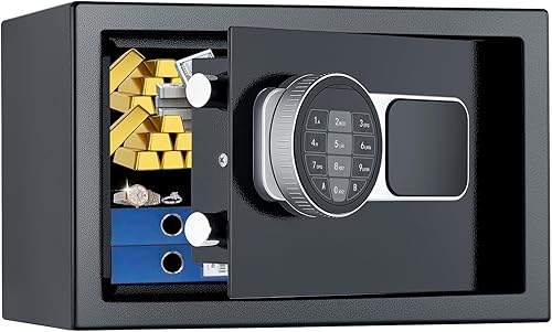 Caja de seguridad de 0.5 pies cúbicos con teclado electrónico, caja de seguridad de acero para el hogar, oficina, objetos de valor, dinero, joyas, disponible en Yaxa Colombia