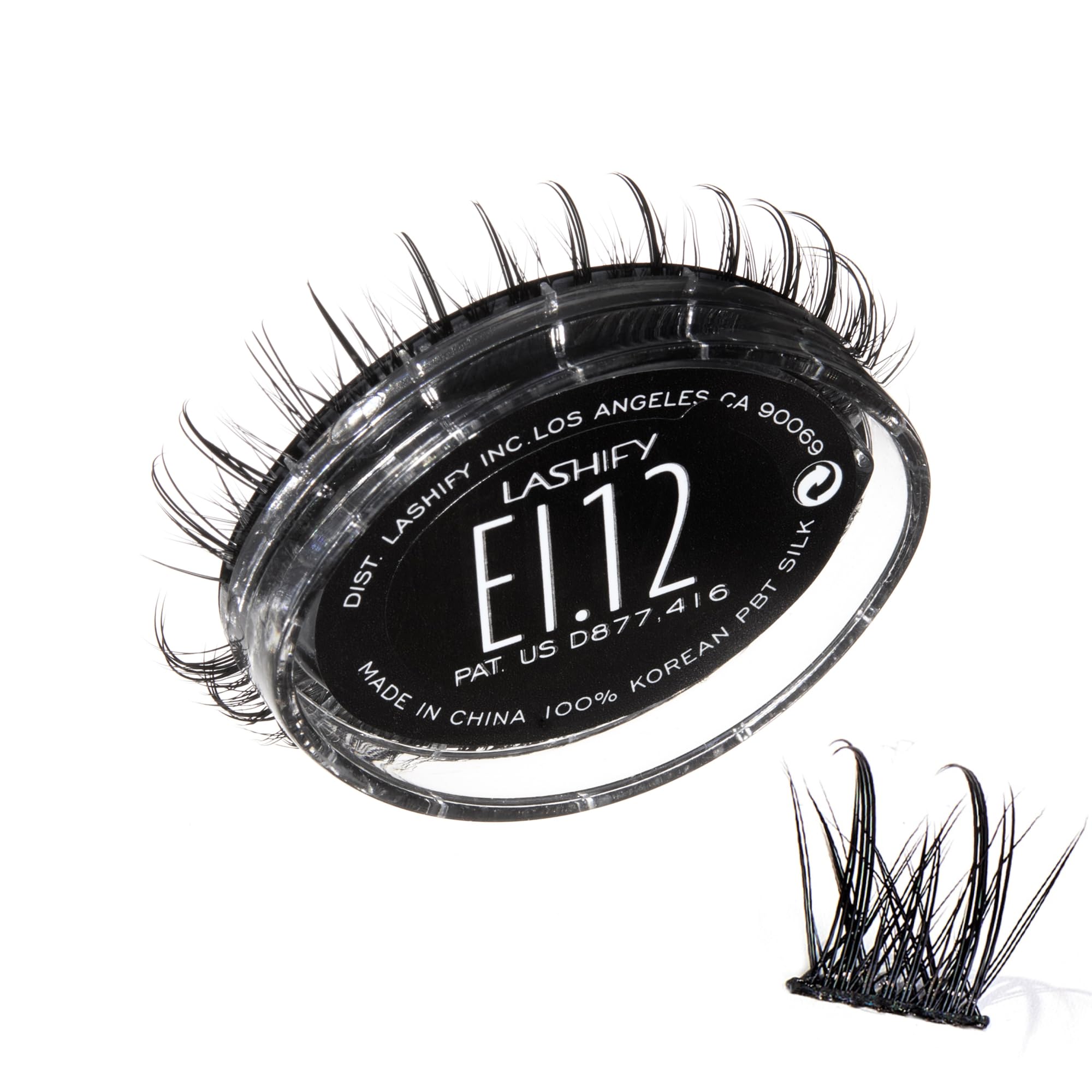 Lashify Extreme Ice 12mm Gossamer DIY Eyelash Extensions Refill, the First Ever Dual-Fibered Lash that Features Both Thin and Thick Fibers, Black,
