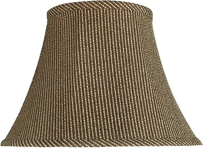 Aspen Creative 30215A Transitional Bell Shape Spider Construction Lamp Shade in Brown, 13