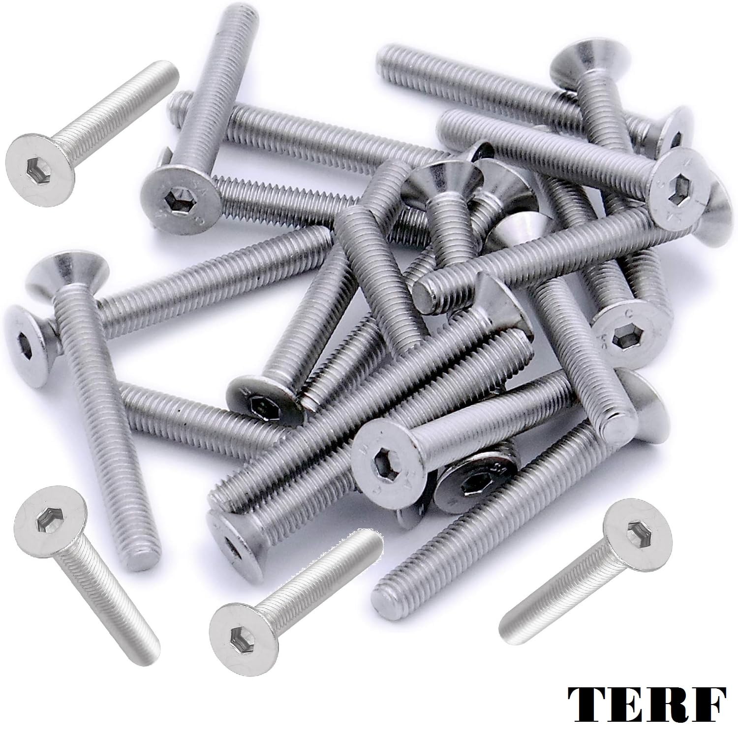 TERF® M10 X 45mm Hex Socket Countersunk Machine Screws Stainless Steel A2 (304) Machine Screw M10 (10mm) X 45mm Allen Key Hexagonal Socket Countersunk Bolts - Image 2