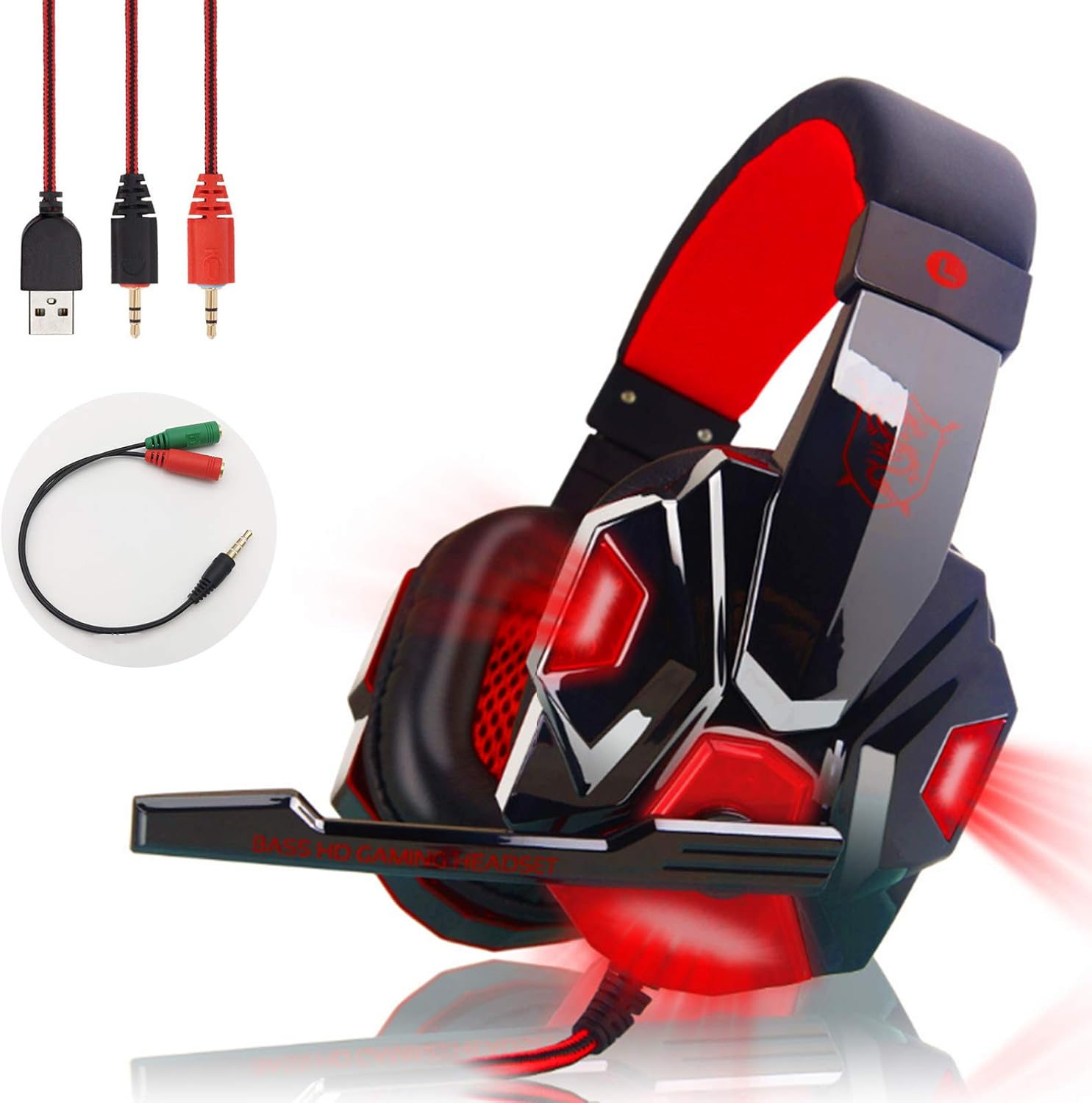 Amazon Co Jp Billion Bug Pc Gaming Headset Wired 0 1 Inch 3 5 Mm Microphone Included Stereo Deep Bass High Sound Quality Noise Isolation Extendable Microphone Lightweight Japanese Instruction Manual Included Computers