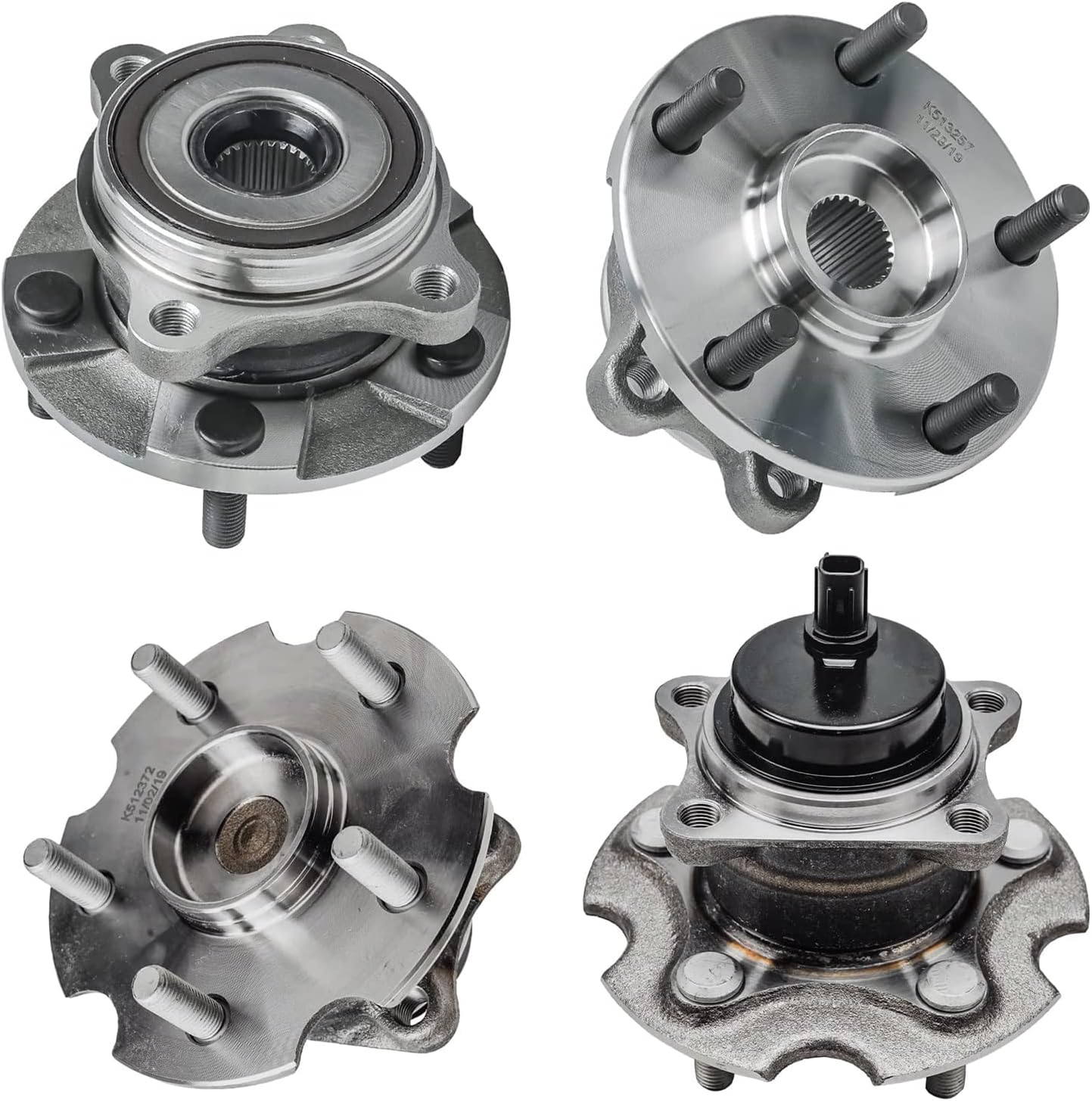 Detroit Axle - 4pc Front and Rear Wheel Bearing Hubs Assembly for 2010-2012 Lexus HS250h, 2006-2012 Toyota RAV4, 2017 2018 Corolla iM, 2011-2016 Scion tC IM, 2016 Scion iM, 5 Lugs