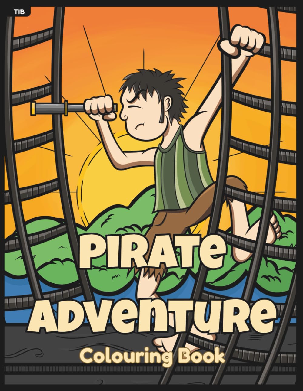 Pirate Adventure Colouring Book: A hand-drawn, action-packed pirate adventure to colour and enjoy