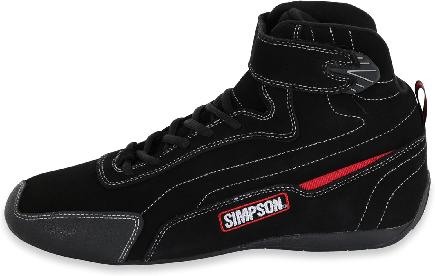 Simpson Racing TU130BK Turbine High Top Racing Shoes - Adult Size 13 - Black
