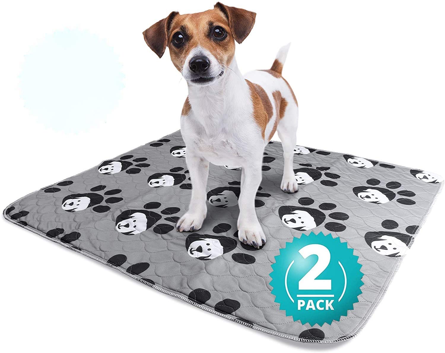 Zpane Washable Pee Pads for Dogs, 2-Pack Large (30x32), Leak-Proof, Reusable Puppy Training Pads, Absorbent and Odor-Free, Non-Slip, Whelping, Incontinence, Travel, Mattress Protector, Pet Pen